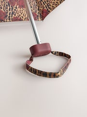 Leopard Print Print Compact Umbrella - Image 4 of 4