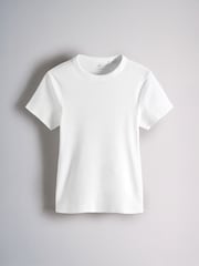 The Set 5 Pack Short Sleeve Ribbed T-Shirts Blue/Navy/Grey/Neutral/White - Image 3 of 8