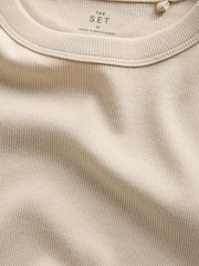 The Set 5 Pack Short Sleeve Ribbed T-Shirts Blue/Navy/Grey/Neutral/White - Image 7 of 8