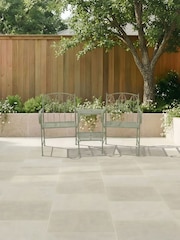 Charles Bentley Green Rustic Metal Garden Companion Seat - Image 2 of 6