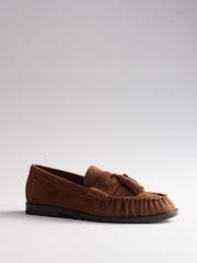 Сарғыш қоңыр замша - The Set Tassel Ruched Loafers - 8суретінің 7 суреті