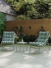 Charles Bentley Green Porto 2 Seater Bistro Set with Cushions - Image 1 of 6