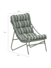Charles Bentley Green Porto 2 Seater Bistro Set with Cushions - Image 3 of 6