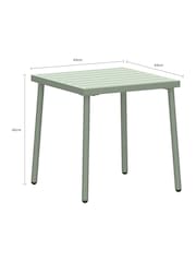 Charles Bentley Green Porto 2 Seater Bistro Set with Cushions - Image 4 of 6