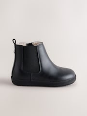 Black Barefoot Leather Chelsea Boots - Image 2 of 5