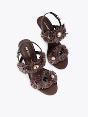 KG Kurt Geiger Brown Roxie Heel Sandals - Image 3 of 5