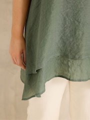 Evans Green Double Layer Angel Sleeve Top - Image 4 of 6