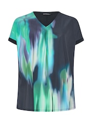 Evans Green Blurred Floral Print Top - Image 5 of 5