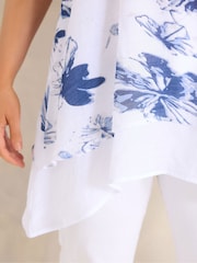 Evans Blue Double Layer Angel Sleeve Top - Image 5 of 6