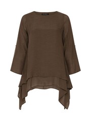 Evans Brown Double Layer Blouse - Image 5 of 5