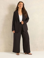 Evans Brown Linen Blend Blazer - Image 4 of 5