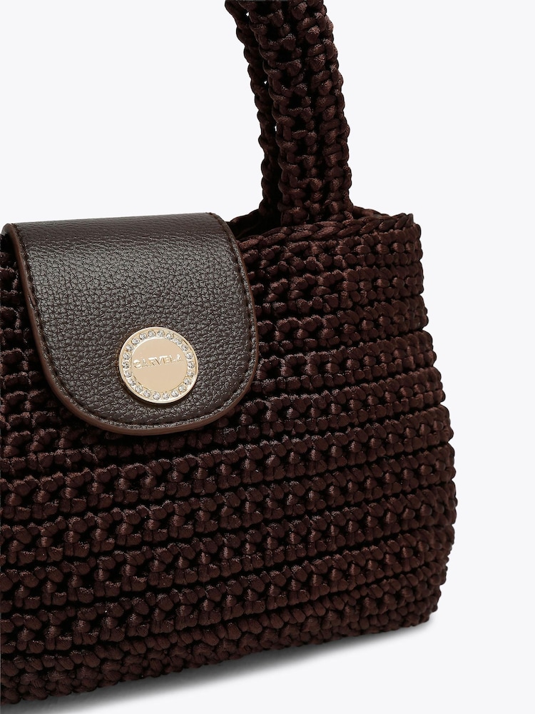 Carvela Dark Brown Cheska Top Handle Bag - Image 5 of 5 Carvela Dark Brown Cheska Top Handle Bag - Image 5 of 5
