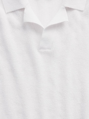 Blanco - Gap Linen-Blend Knitted Polo Shirt - Imagen 4 de 4