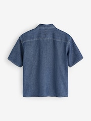 Gap Dark Wash Denim Relaxed Short Sleeve Shirt - Image 2 of 5