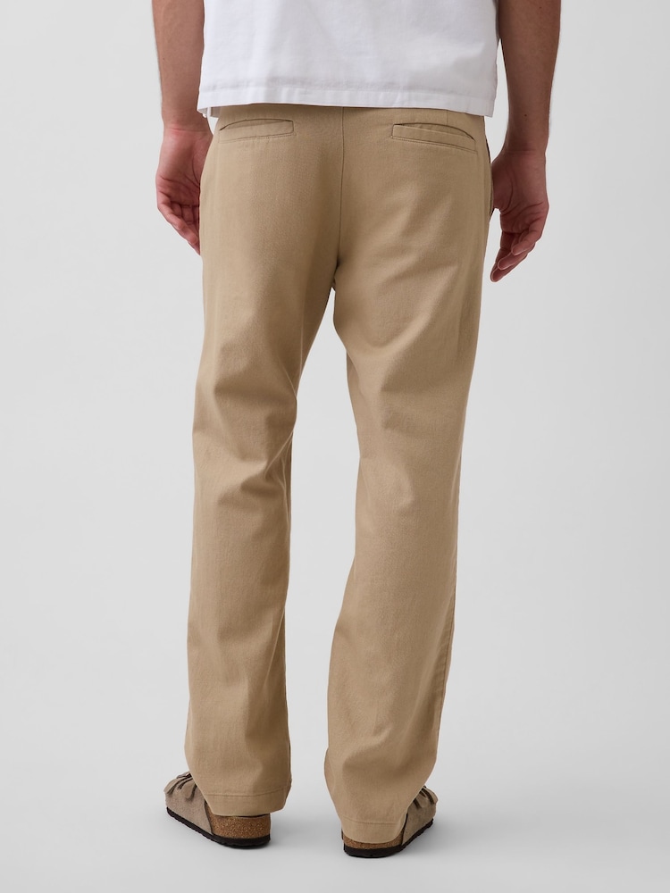 Gap Beige Linen-Cotton Relaxed Straight Trousers - Image 2 of 6