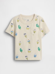 Gap Ice Cream Print Pocket Short Sleeve T-Shirt (6mths-5yrs) - Image 1 of 2