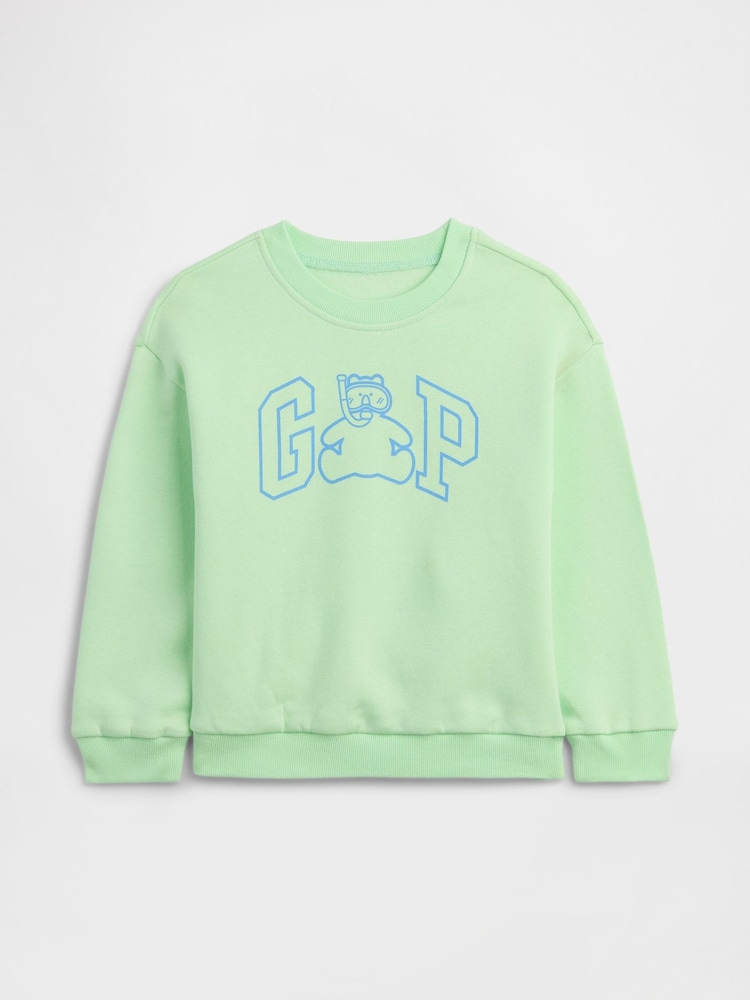 Gap Green Logo Relaxed Crew Neck Sweatshirt (6mths-5yrs) (6mths-5yrs) - Image 1 of 3