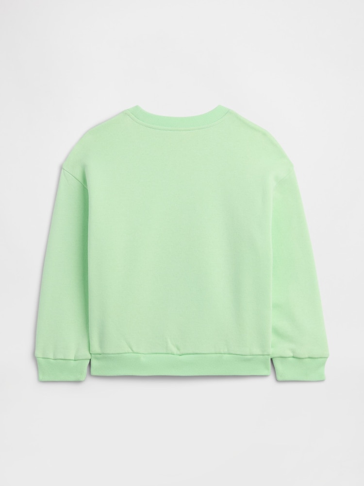 Gap Green Logo Relaxed Crew Neck Sweatshirt (6mths-5yrs) (6mths-5yrs) - Image 2 of 3