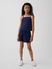 Gap Blue Linen-Cotton Lace-Trim Easy Shorts (4-13yrs) - Image 3 of 5