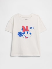 Hvid Minnie Mouse - Gap Disney Graphic T-shirt (6mdr.-5år) - Billede 1 af 3