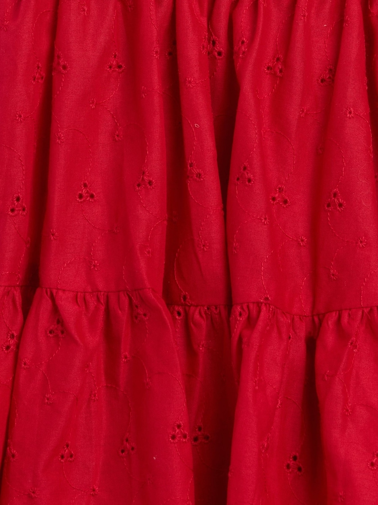 Gap Red Mixed Media Tiered Vest Dress (4-13yrs) - Image 4 of 4