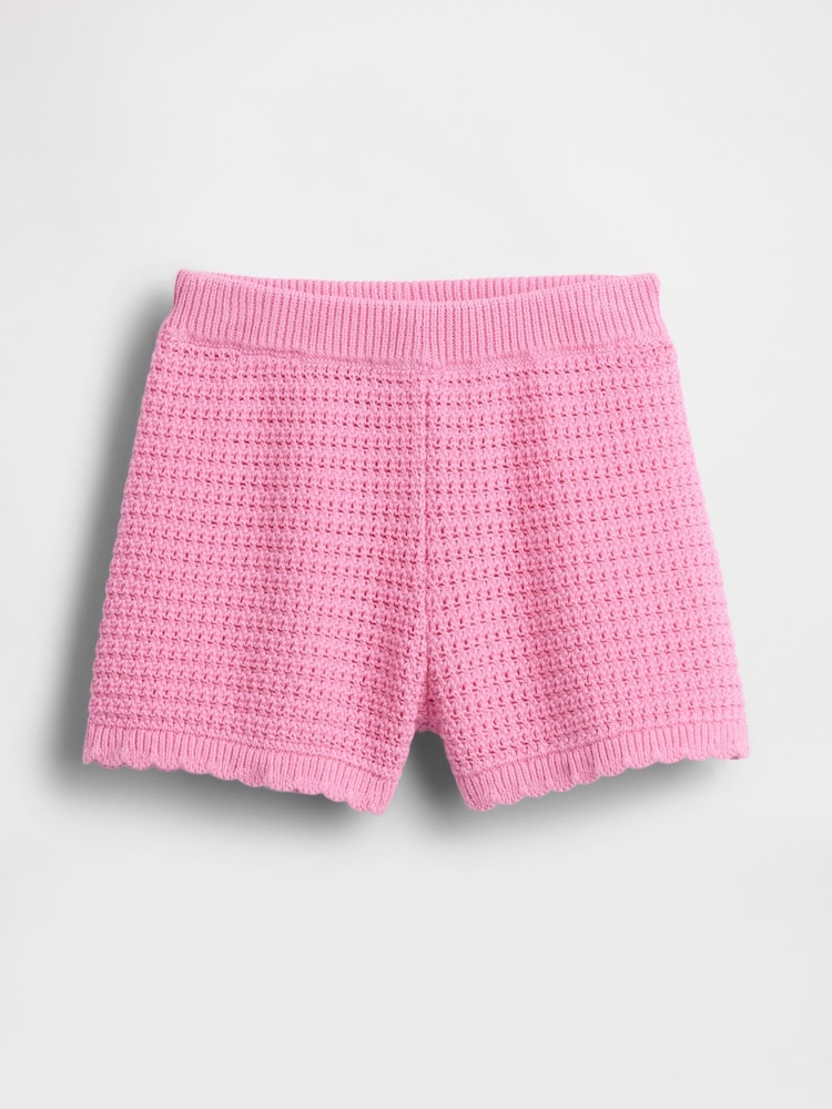 Gap Pink Crochet Pull On Shorts (6mths-5yrs) - Image 2 of 4