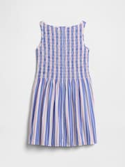 Gap Blue stripe Smocked Poplin Dress (4-13yrs) - Image 2 of 3