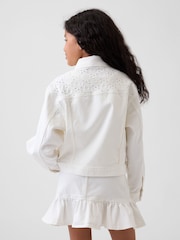 Gap White Eyelet Denim Jacket (4-13yrs) - Image 2 of 5