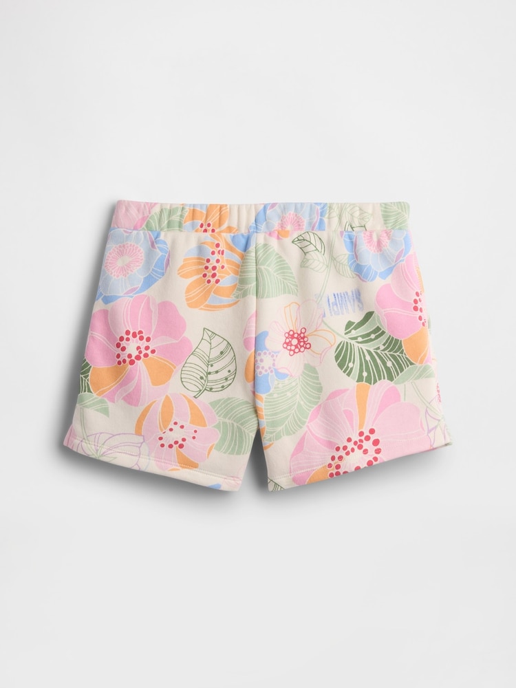 Gap Bright Floral Logo Pull On Shorts (4-13yrs) - Image 2 of 3 Gap Bright Floral Logo Pull On Shorts (4-13yrs) - Image 2 of 3