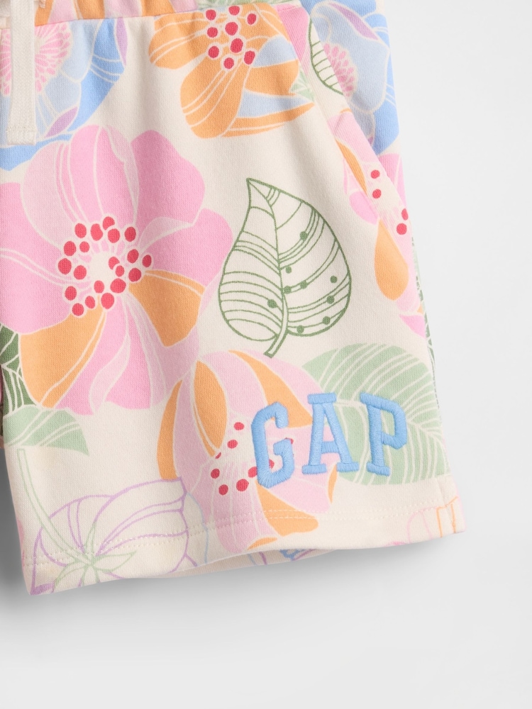 Gap Bright Floral Logo Pull On Shorts (4-13yrs) - Image 3 of 3 Gap Bright Floral Logo Pull On Shorts (4-13yrs) - Image 3 of 3