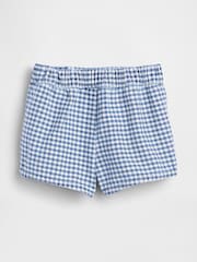 Gap Blue Gingham Sailor Gingham Denim Pull On Shorts (6mths-5yrs) - Image 3 of 4