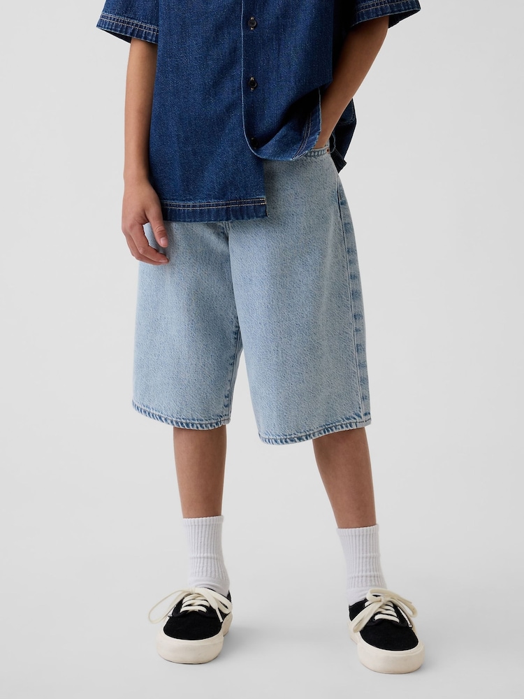Gap Light Wash Baggy Denim Jorts Shorts (5-13yrs) - Image 1 of 5