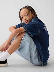 Gap Light Wash Baggy Denim Jorts Shorts (5-13yrs) - Image 4 of 5