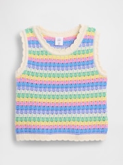Gap Blue Crochet Vest (6mths-5yrs) - Image 2 of 4