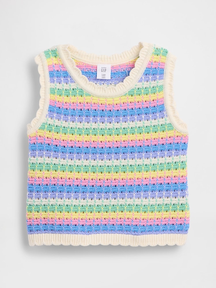 Gap Blue Crochet Vest (6mths-5yrs) - Image 2 of 4