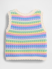 Gap Blue Crochet Vest (6mths-5yrs) - Image 3 of 4