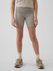 Gap Grey Foldover Bike Shorts (4-13yrs) - Image 1 of 5