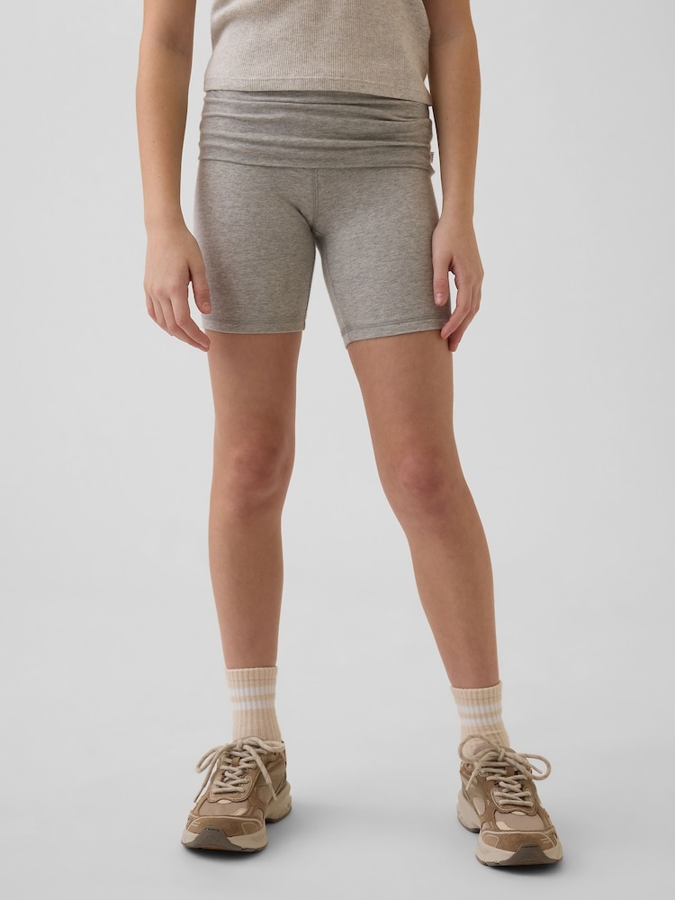 Gap Grey Foldover Bike Shorts (4-13yrs) - Image 1 of 5