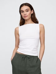 Gap White Boatneck Vest - Image 1 of 4
