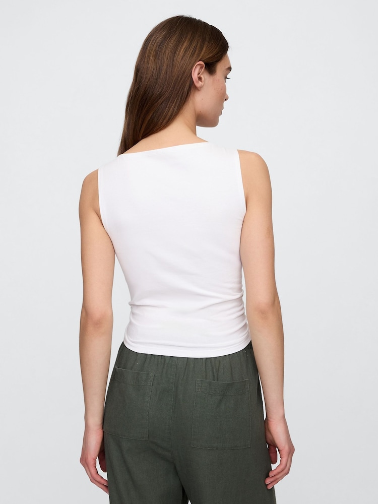 Gap White Boatneck Vest - Image 2 of 4 Gap White Boatneck Vest - Image 2 of 4
