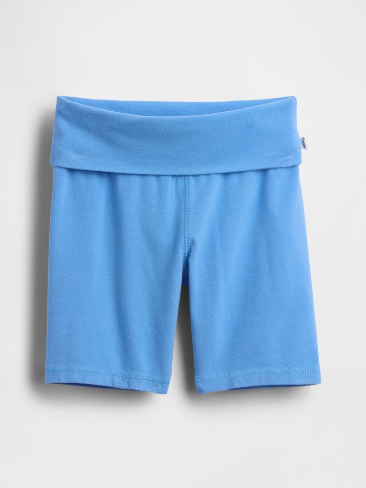 Gap Blue Foldover Cycling Shorts (4-13yrs) - Image 1 of 2