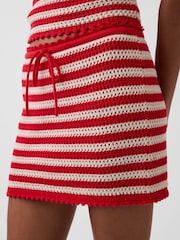 Gap Red Crochet Stripe Easy Mini Skort - Image 1 of 4