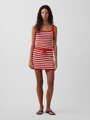 Gap Red Crochet Stripe Easy Mini Skort - Image 3 of 4