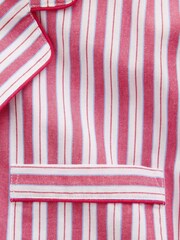 Gap Red Stripe Poplin Pyjama Short Sleeve Shirt - Image 4 of 4