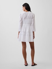 Gap White Lace-Trim Mini V-Neck Dress - Image 2 of 4