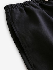 Gap Black Linen-Blend Relaxed Easy Crop Culotte Trousers - Image 4 of 5