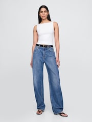 Gap White CloseKnit Jersey Boatneck Crop Vest - Image 3 of 3