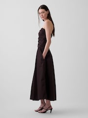 Gap Brown Poplin Drop-Waist Maxi Dress - Image 3 of 4