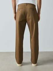 Tan Brown Relaxed Fit Cotton Rich Stretch Chinos - Image 4 of 10