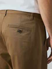 Tan Brown Relaxed Fit Cotton Rich Stretch Chinos - Image 6 of 10